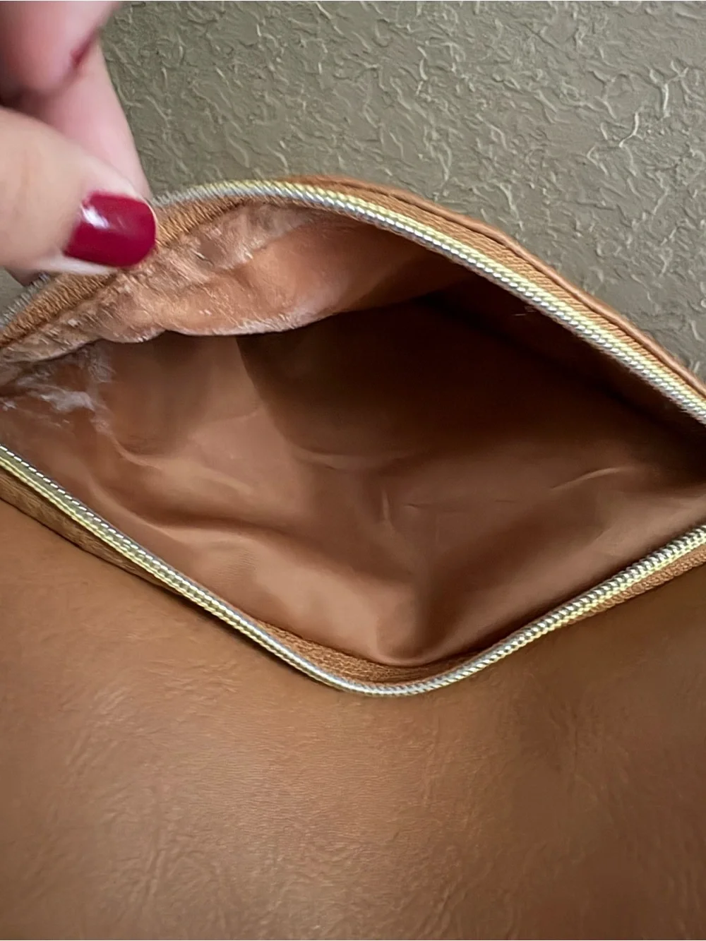 Classic Women's Backpack Tote - Tan Faux Leather